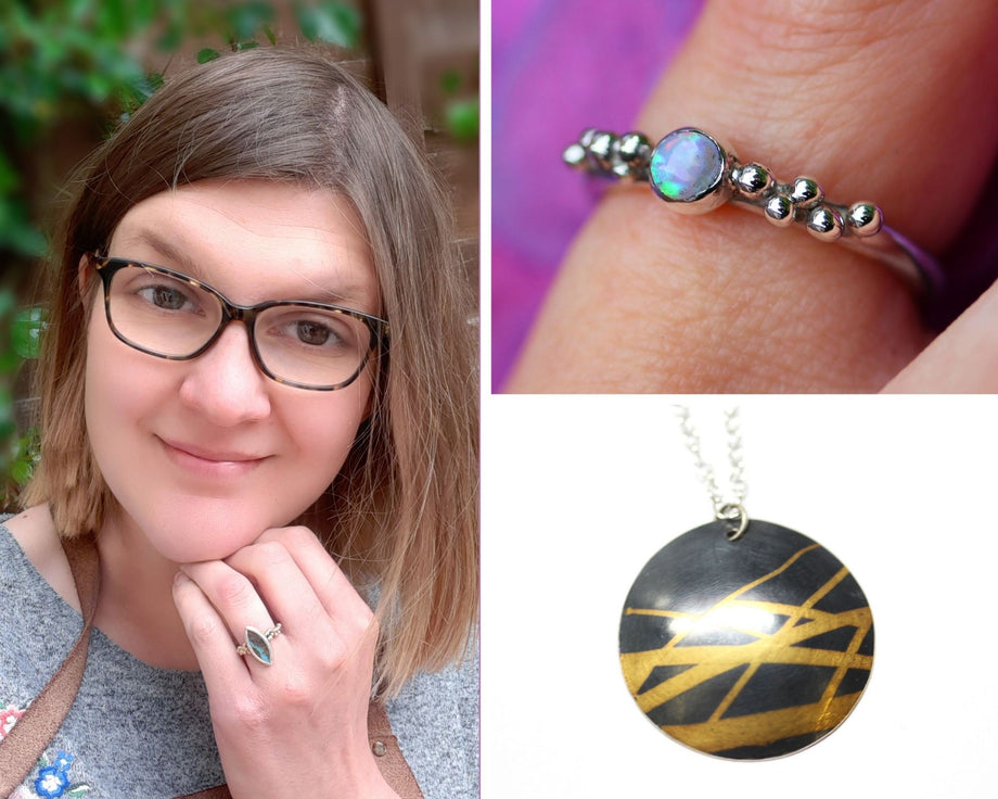 Gemma Tremayne jewellery, jeweller, opal ring and Keum Boo necklace