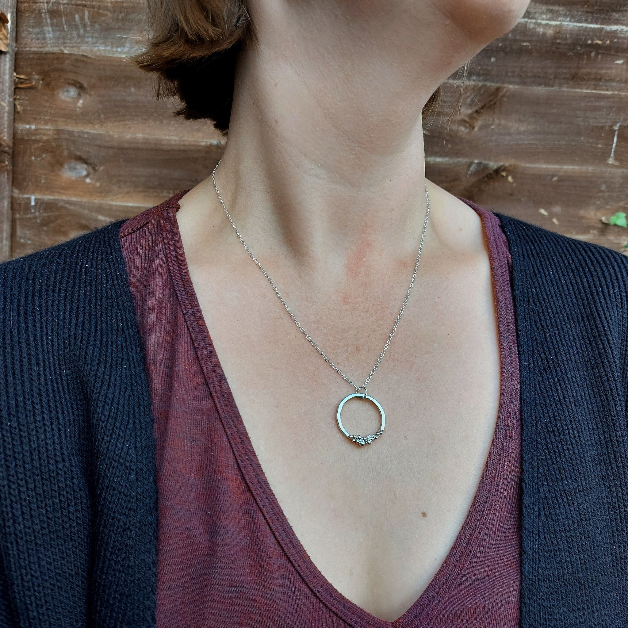 Sea inspired necklace handmade in 100% recycled sterling silver by  Gemma Tremayne Jewellery
