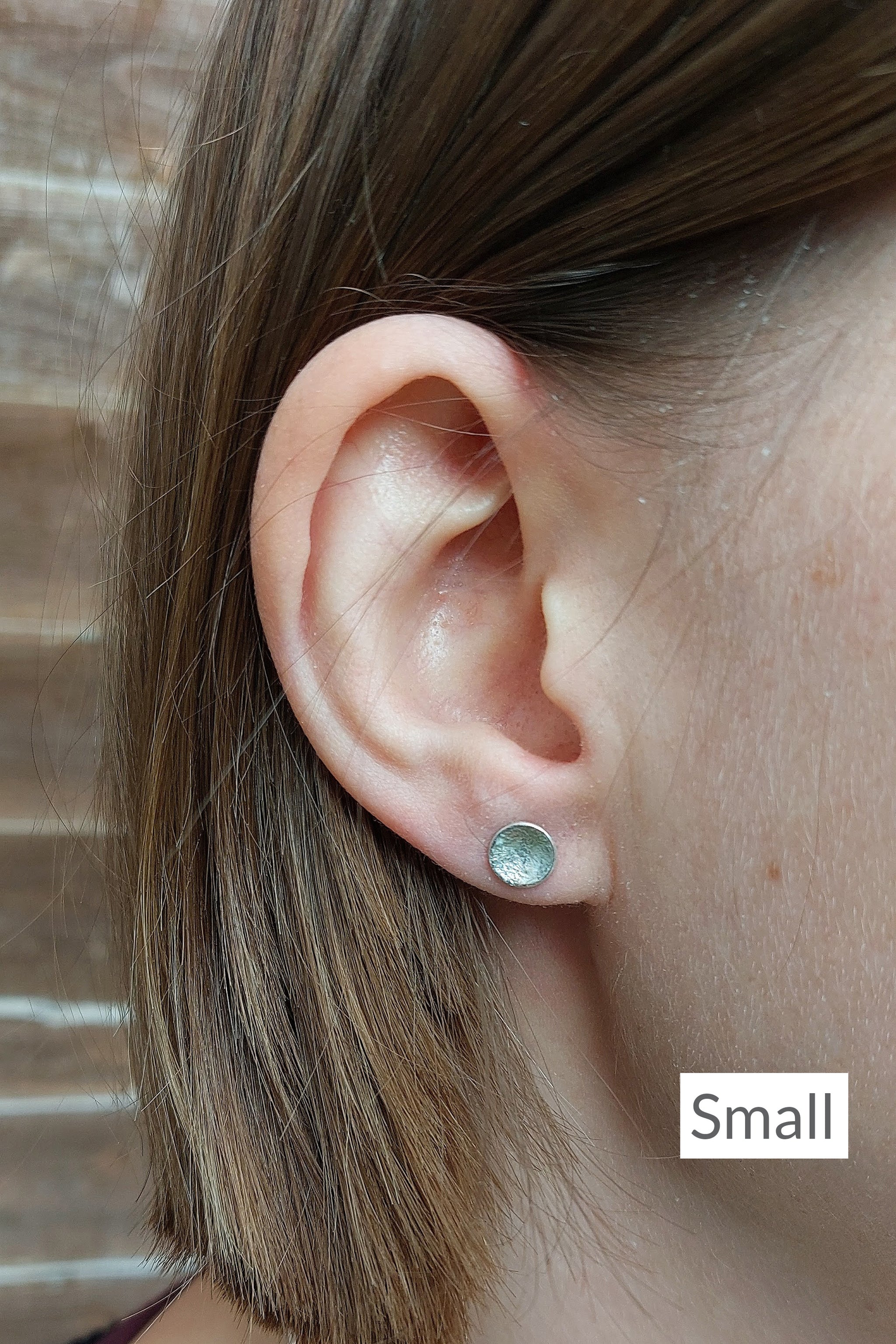 Stormy seas stud earrings by Gemma Tremayne Jewellery, handmade silver stud earrings