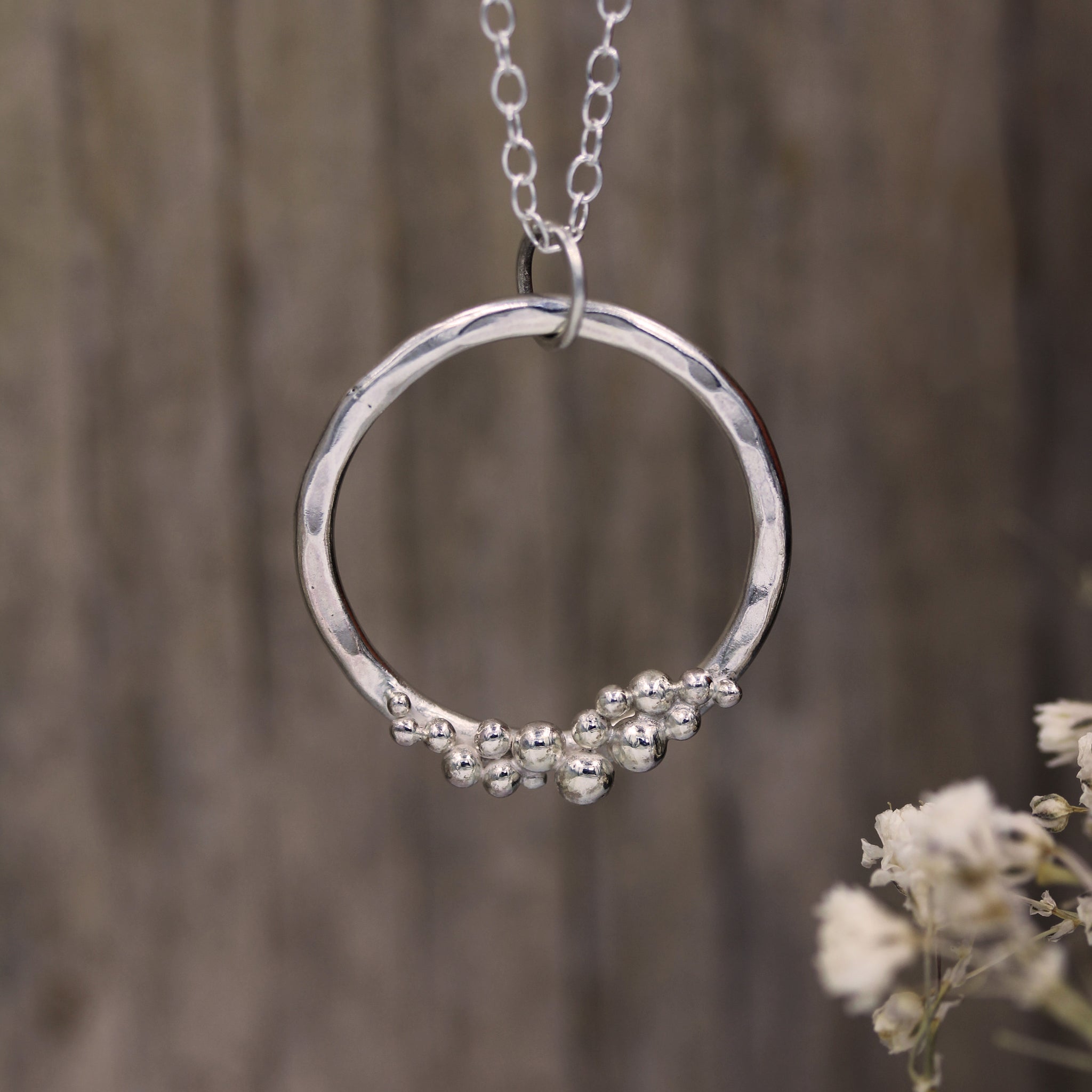 Sea inspired necklace handmade in 100% recycled sterling silver by  Gemma Tremayne Jewellery