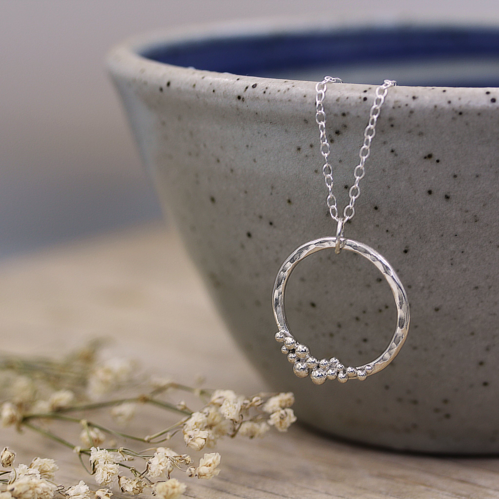 Sea inspired necklace handmade in 100% recycled sterling silver by  Gemma Tremayne Jewellery