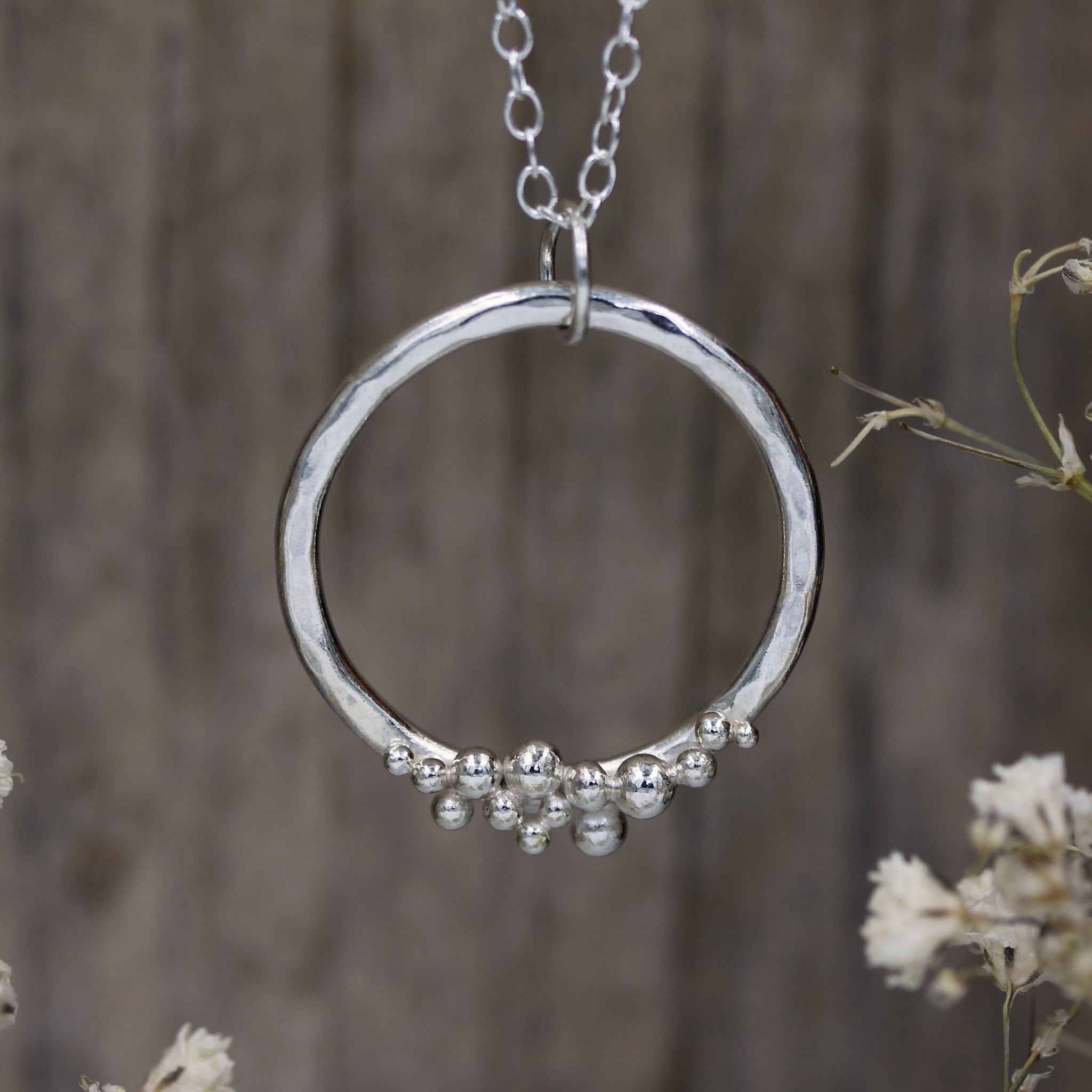Sea inspired necklace handmade in 100% recycled sterling silver by  Gemma Tremayne Jewellery