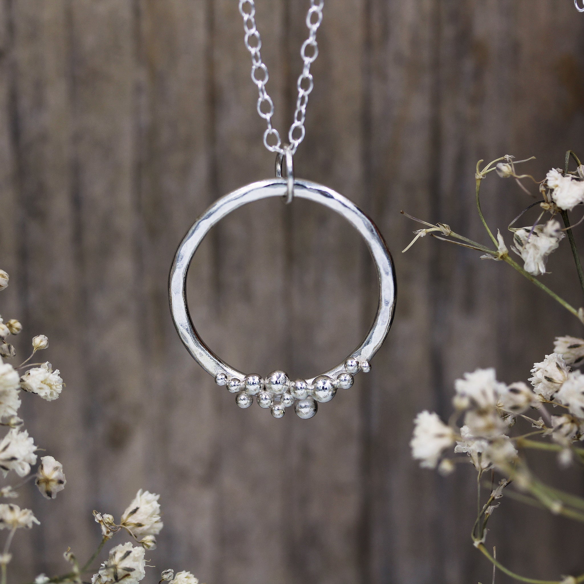 Sea inspired necklace handmade in 100% recycled sterling silver by  Gemma Tremayne Jewellery