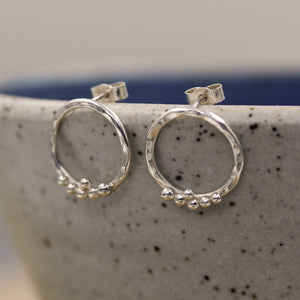 Handmade sea inspired earrings, made in 100% recycled silver 