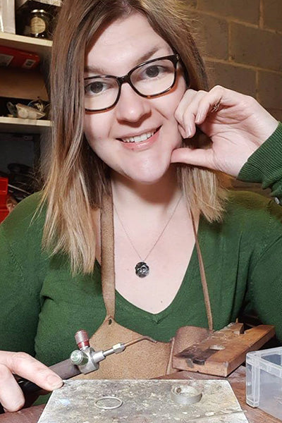 Gemma Tremayne, Jeweller at workbench 