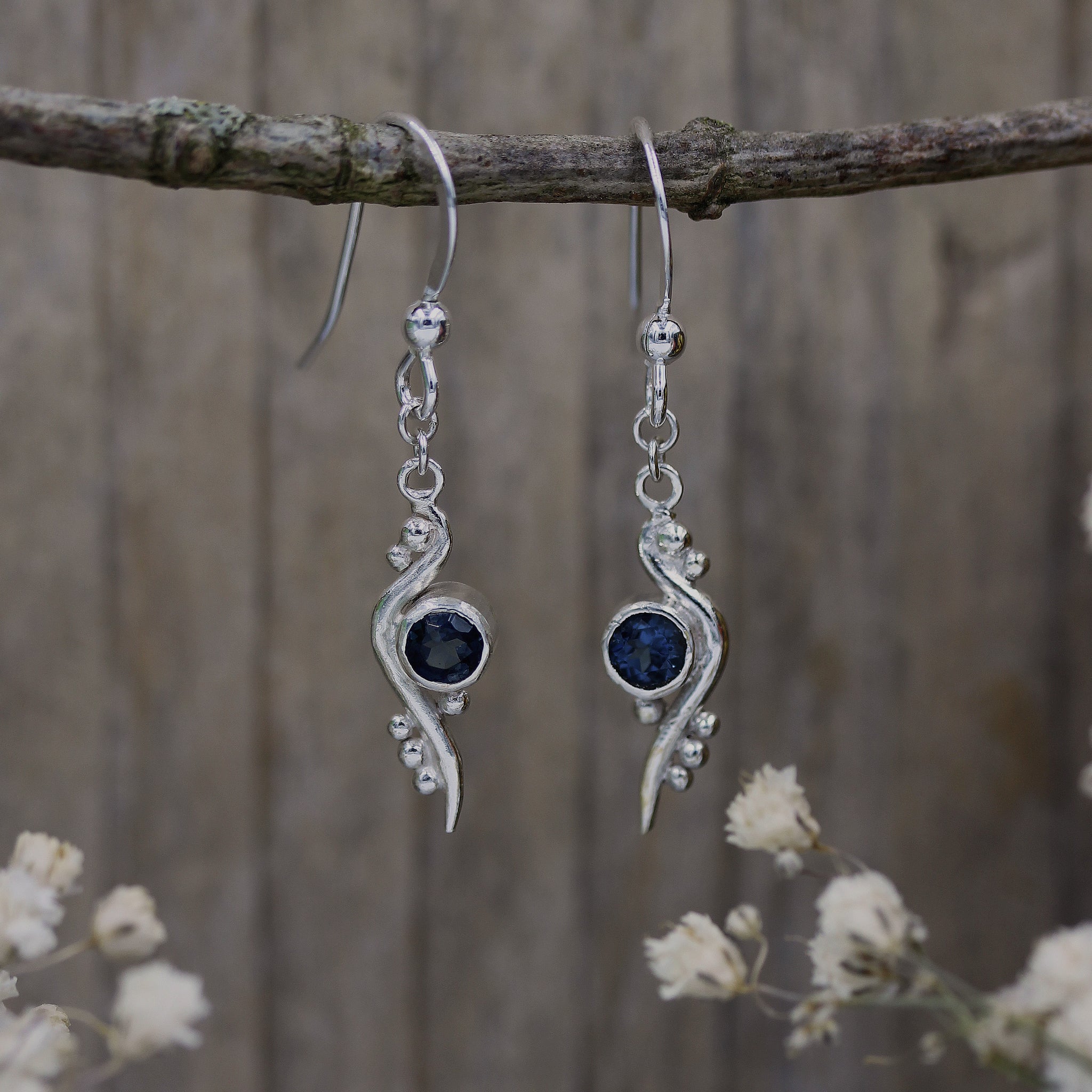 Tranquil Tides Drop Earrings- Handmade sea inspired silver drop earrings 