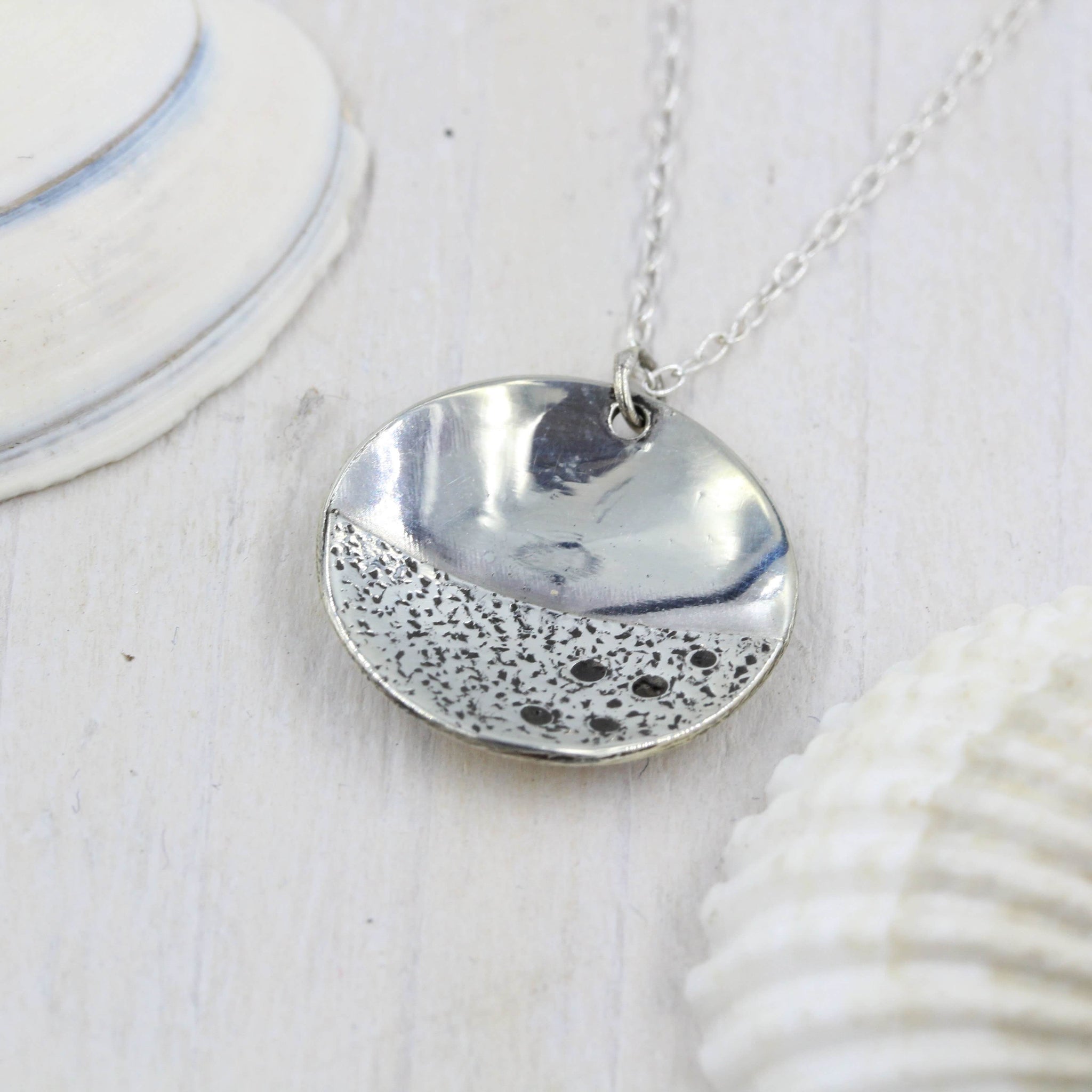 Handmade sea inspired, sterling silver necklace