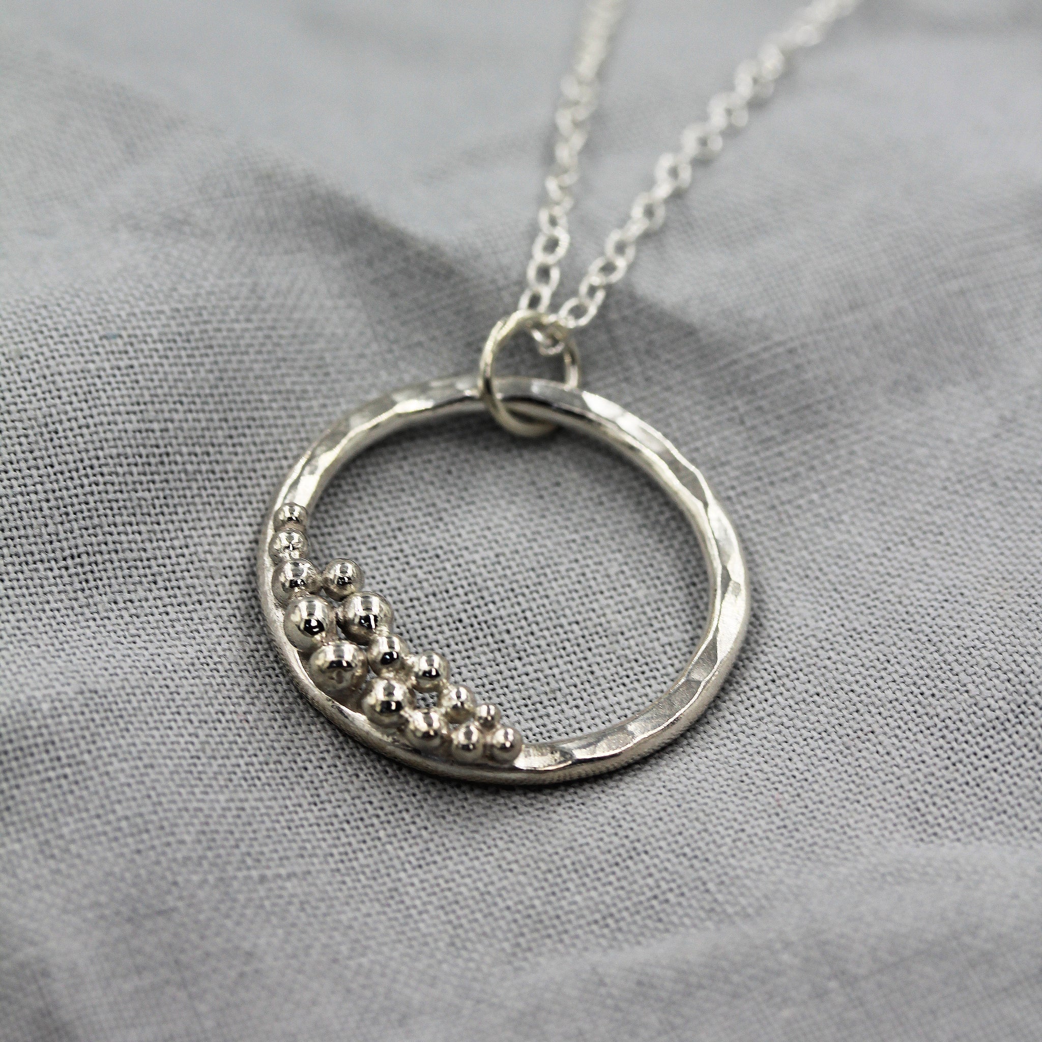 Sea inspired necklace handmade in 100% recycled sterling silver by  Gemma Tremayne Jewellery