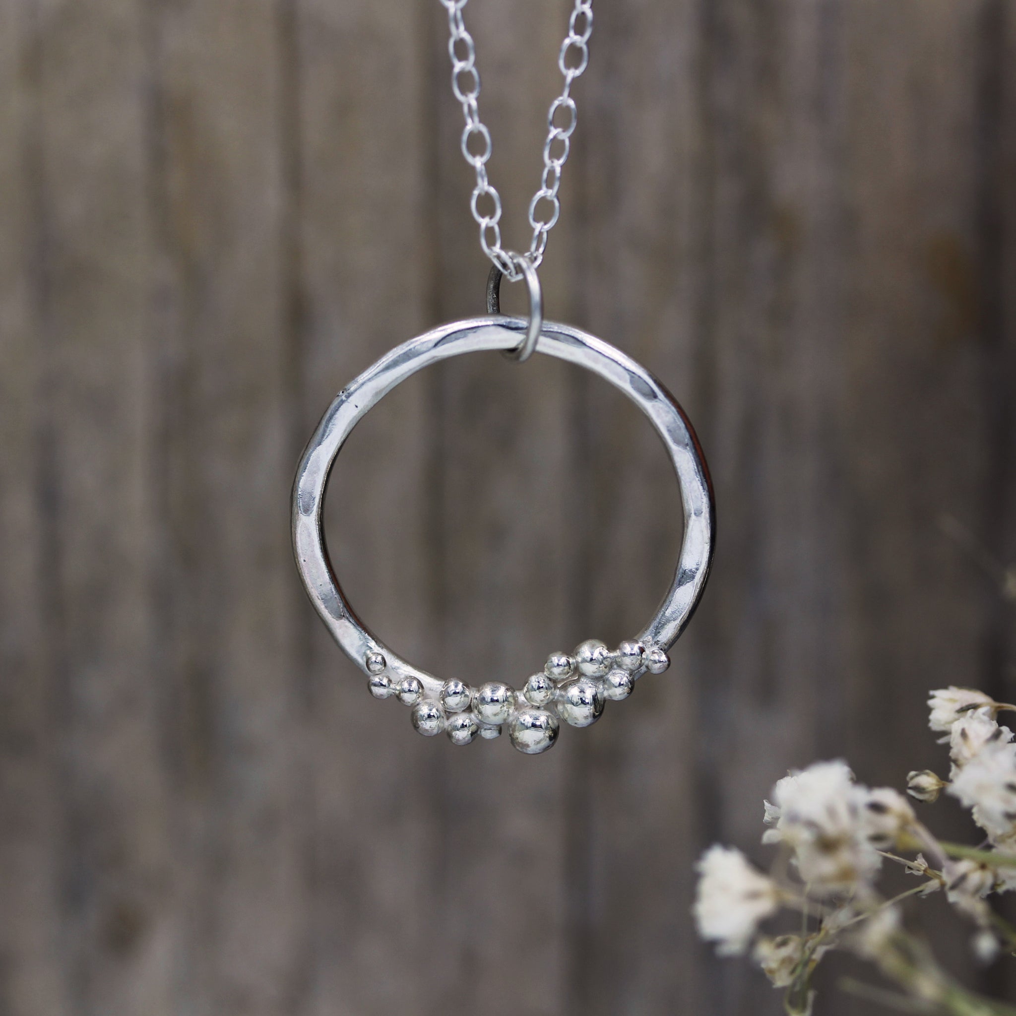Sea inspired necklace handmade in 100% recycled sterling silver by  Gemma Tremayne Jewellery