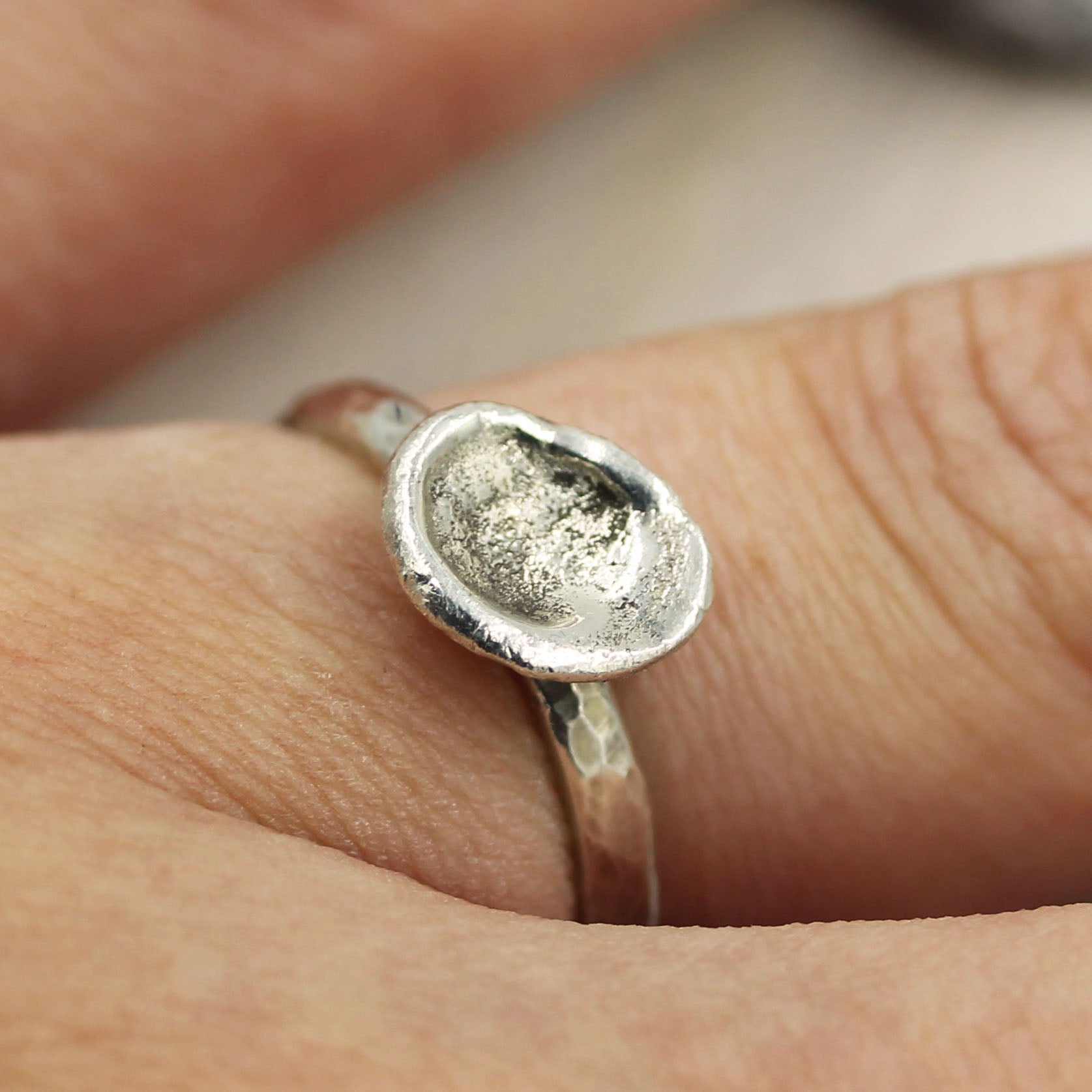 Sea inspired 'splash' ring, made in 100% recycled silver, by Gemma Tremayne Jewellery