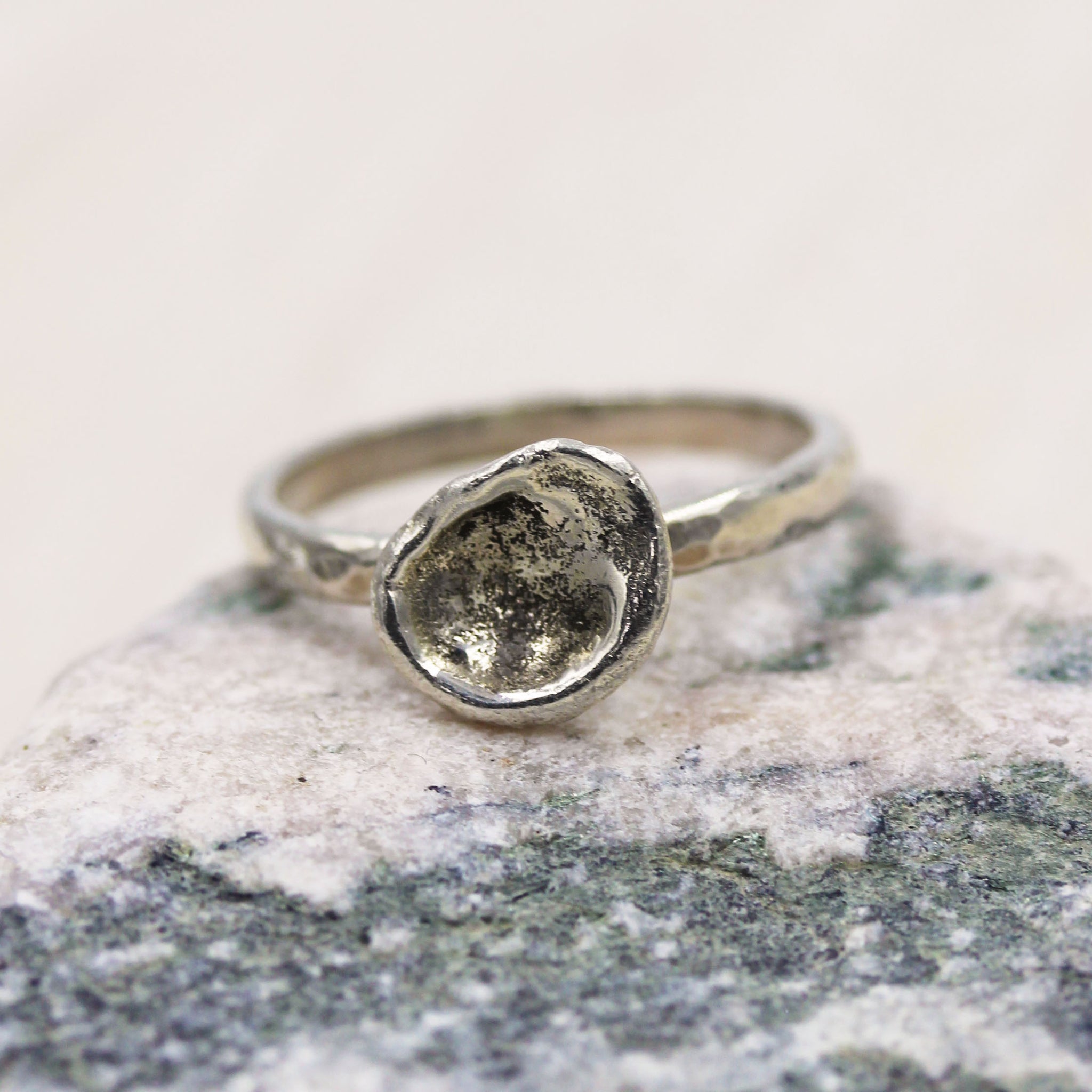 Sea inspired 'splash' ring, made in 100% recycled silver, by Gemma Tremayne Jewellery
